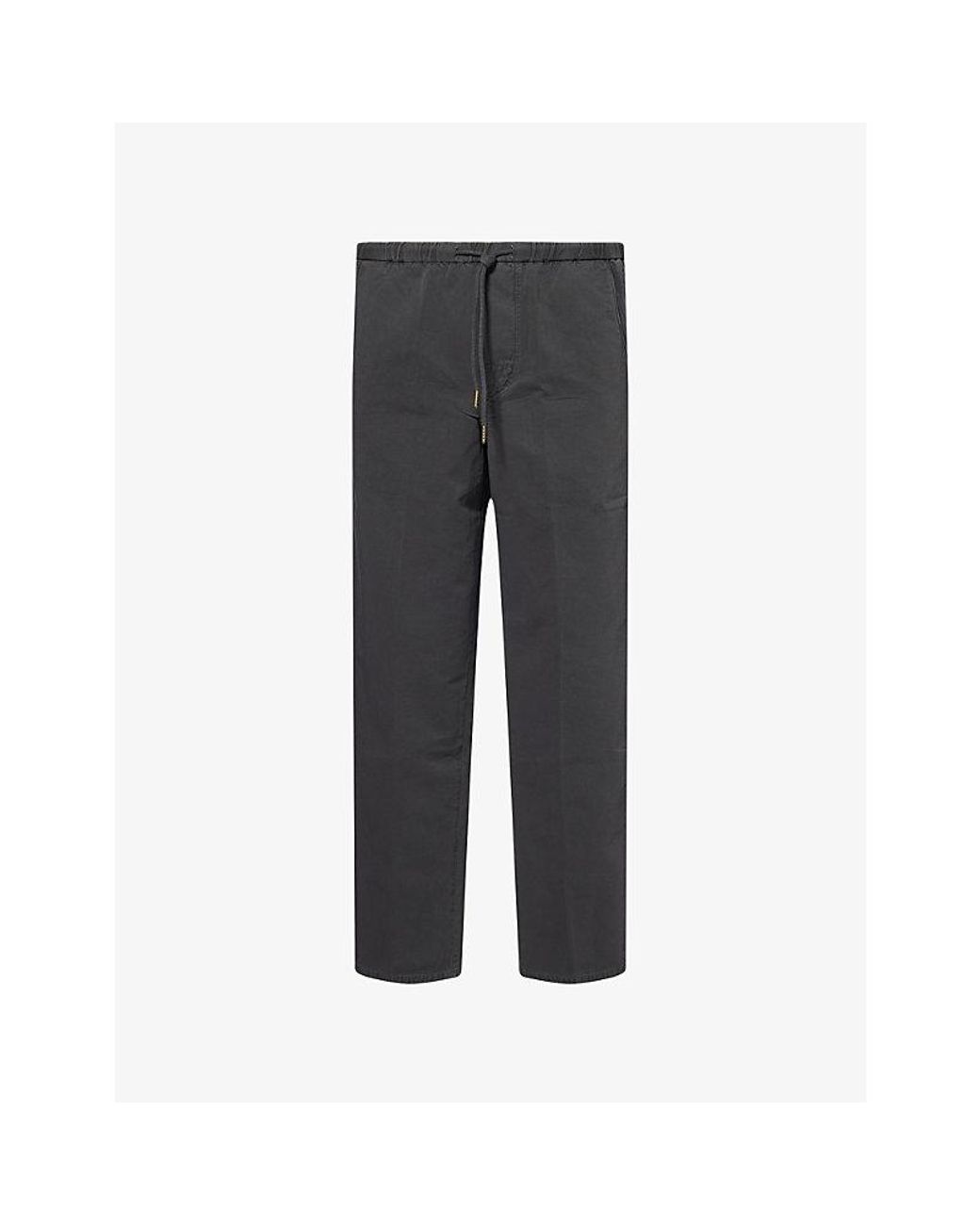 Citizens of Humanity Gray Relaxed-Fit Straight-Leg Cotton And Linen-Blend Trousers for men