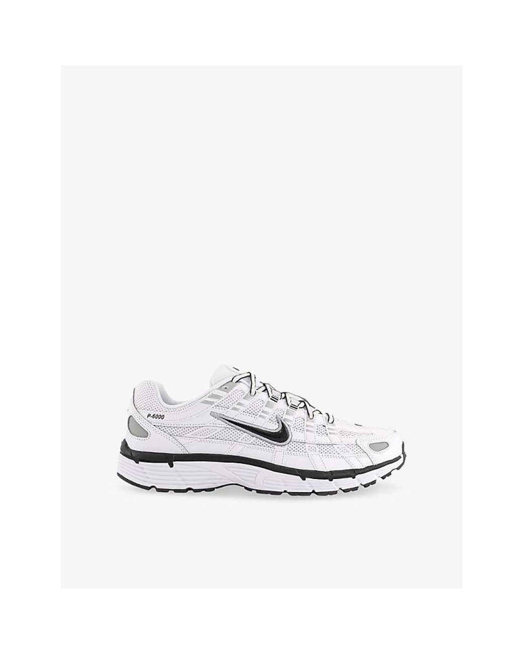 Nike White P-6000 Leather And Mesh Low-Top Trainers for men