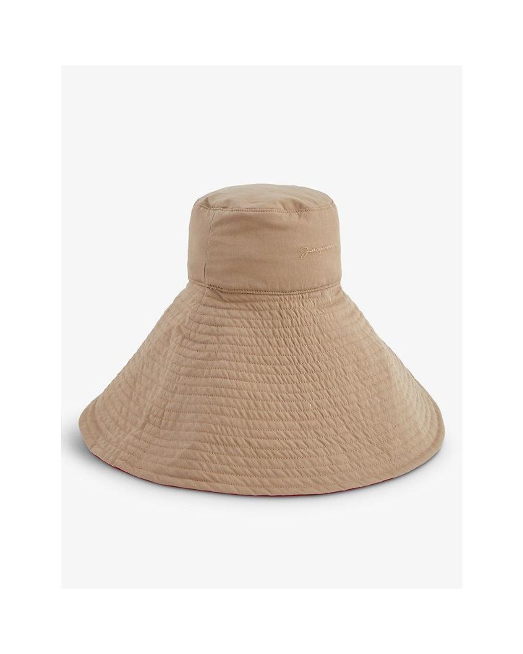 Jacquemus Le Chapeau Lagrima Cotton-blend Bucket Hat in Natural | Lyst