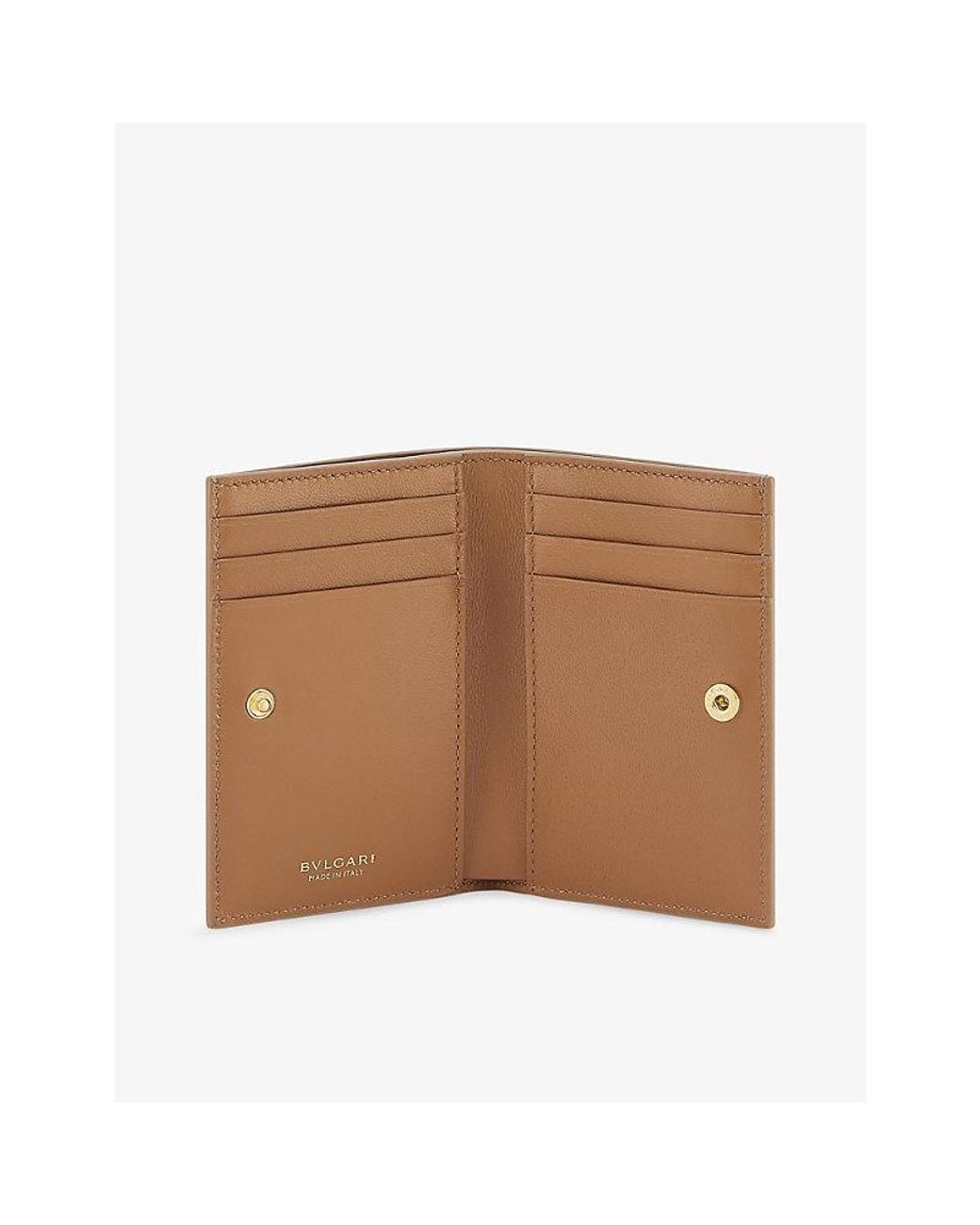 BVLGARI Natural Serpenti Forever Folded Leather Card Holder