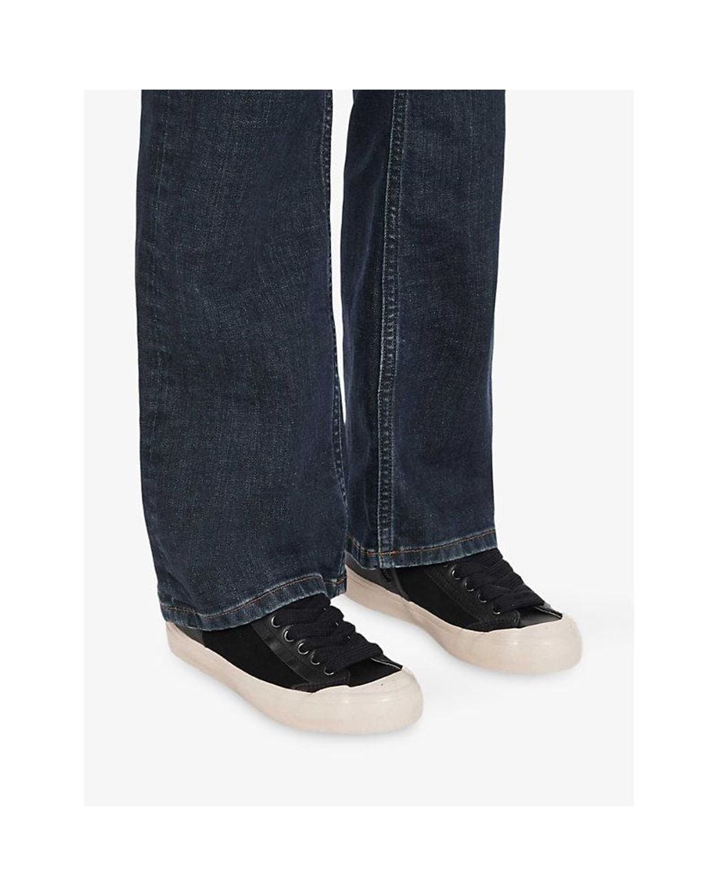 AllSaints Black Numont Leather And Suede Trainers