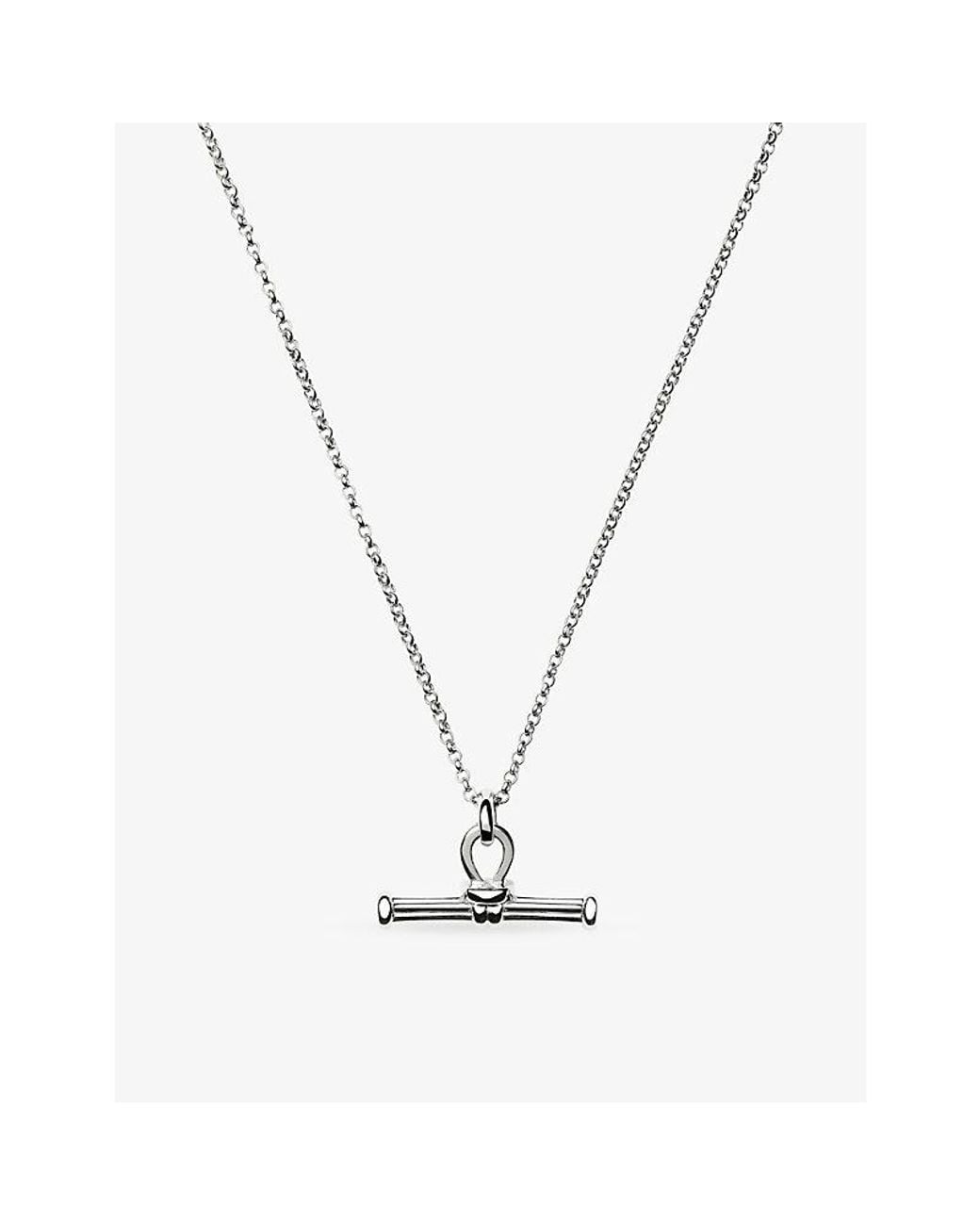 Missoma Metallic Ridge T-Bar-Plated Brass Chain Necklace