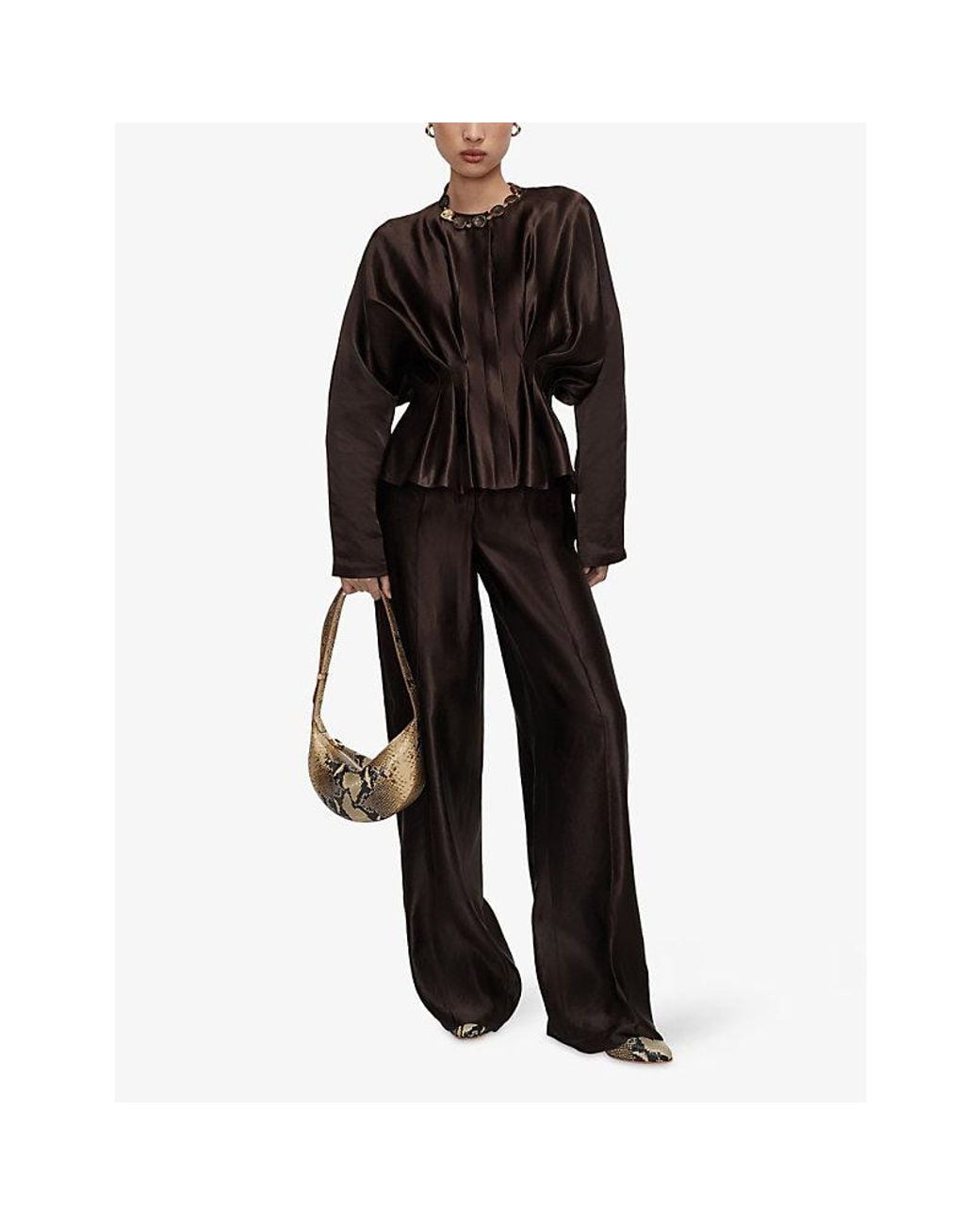 Joseph Brown Eris Volume-Sleeved Linen And Silk Blouse