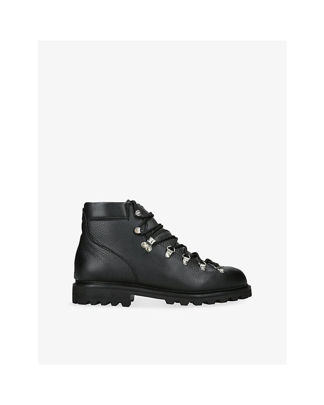 Morjas Black The Hiking Leather Boots for men
