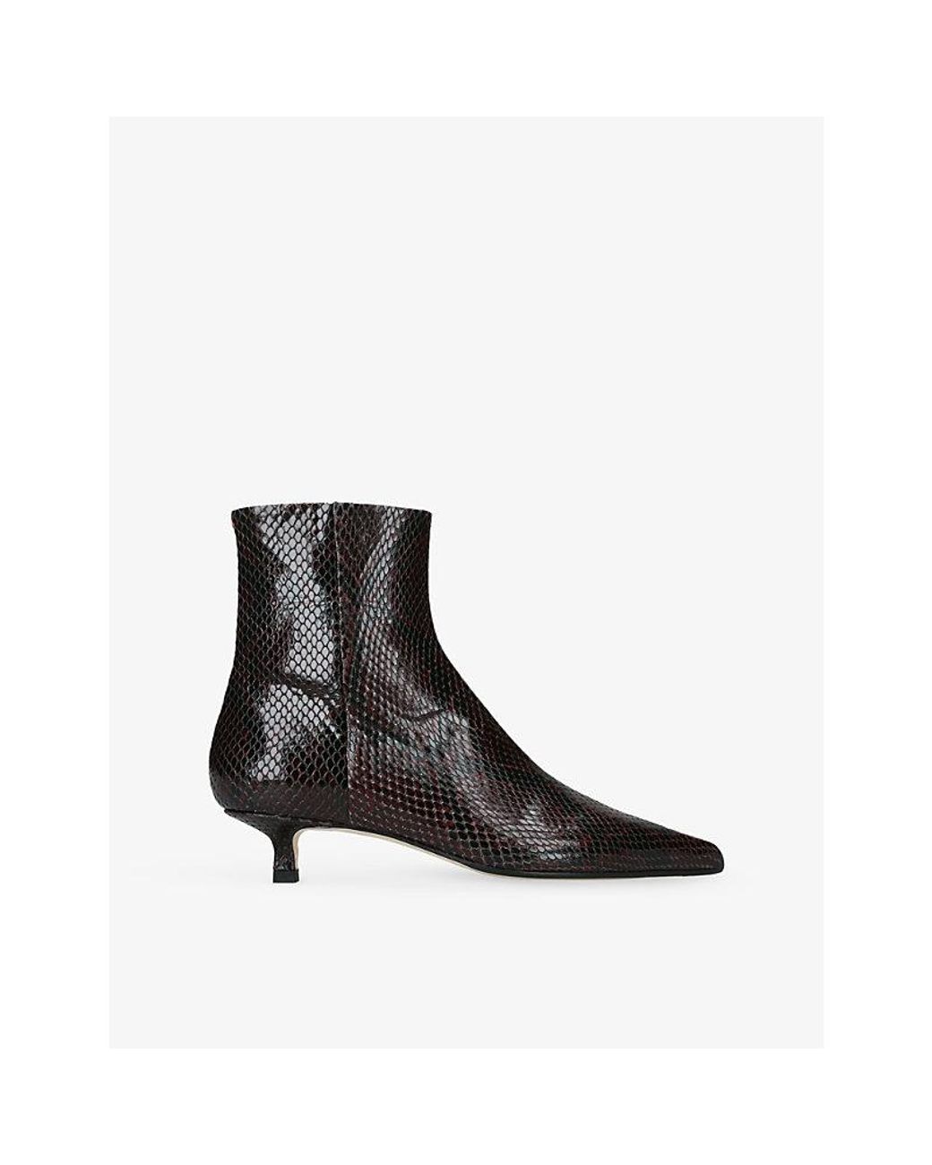 Aeyde Black Sofie Ankle Heeled Leather Boots