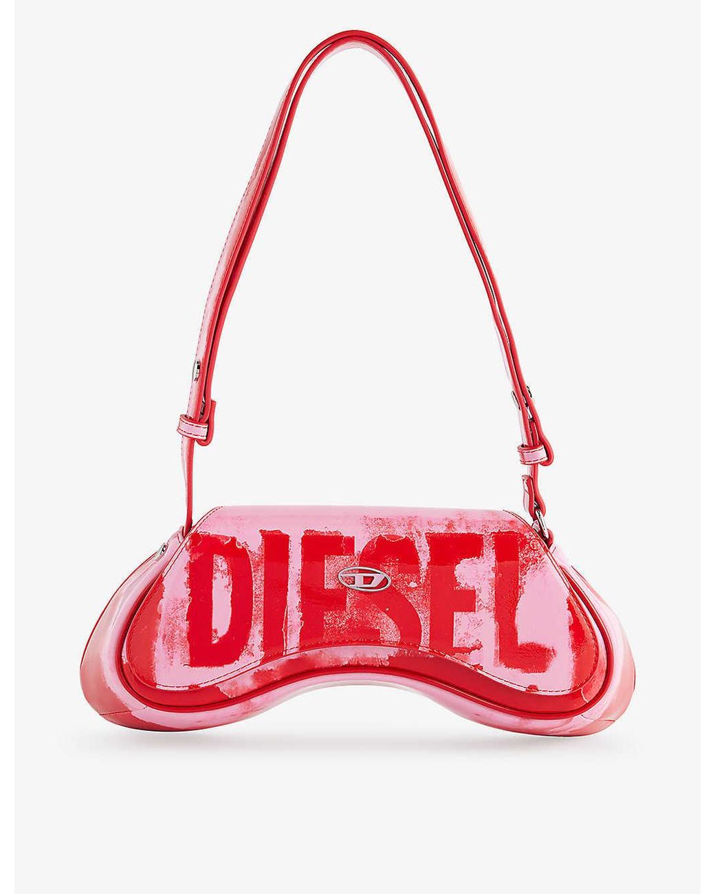 DIESEL Abstract-print Woven Shoulder Bag in Red | Lyst