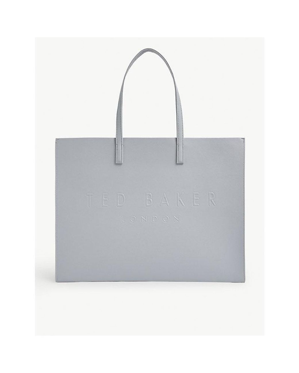 Ted Baker Icon Large Vinyl Tote Bag in Gray