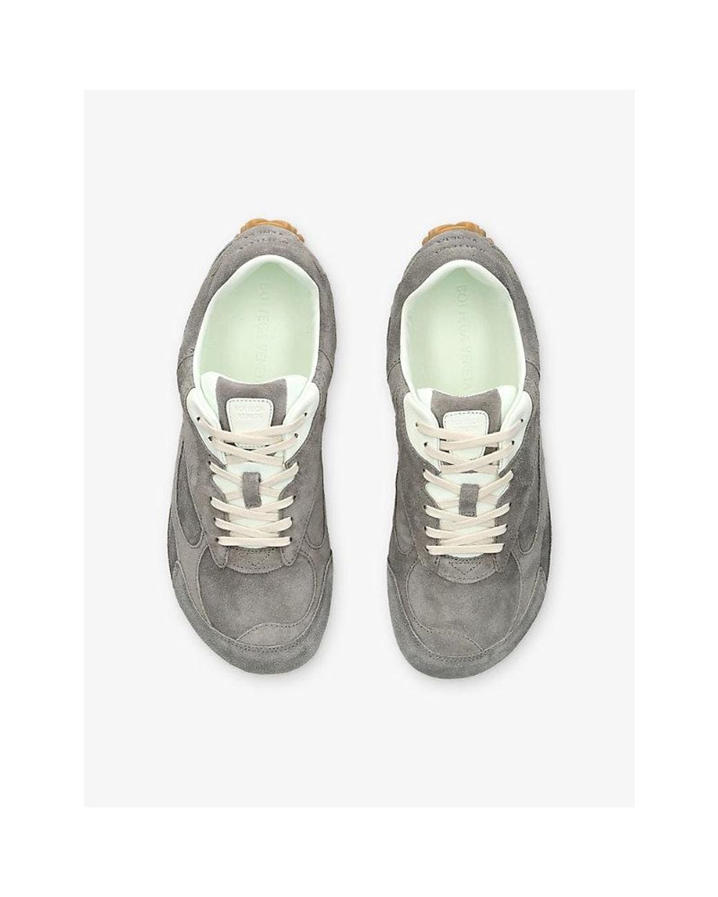 Bottega Veneta Gray Orbit Flash Suede Trainers for men