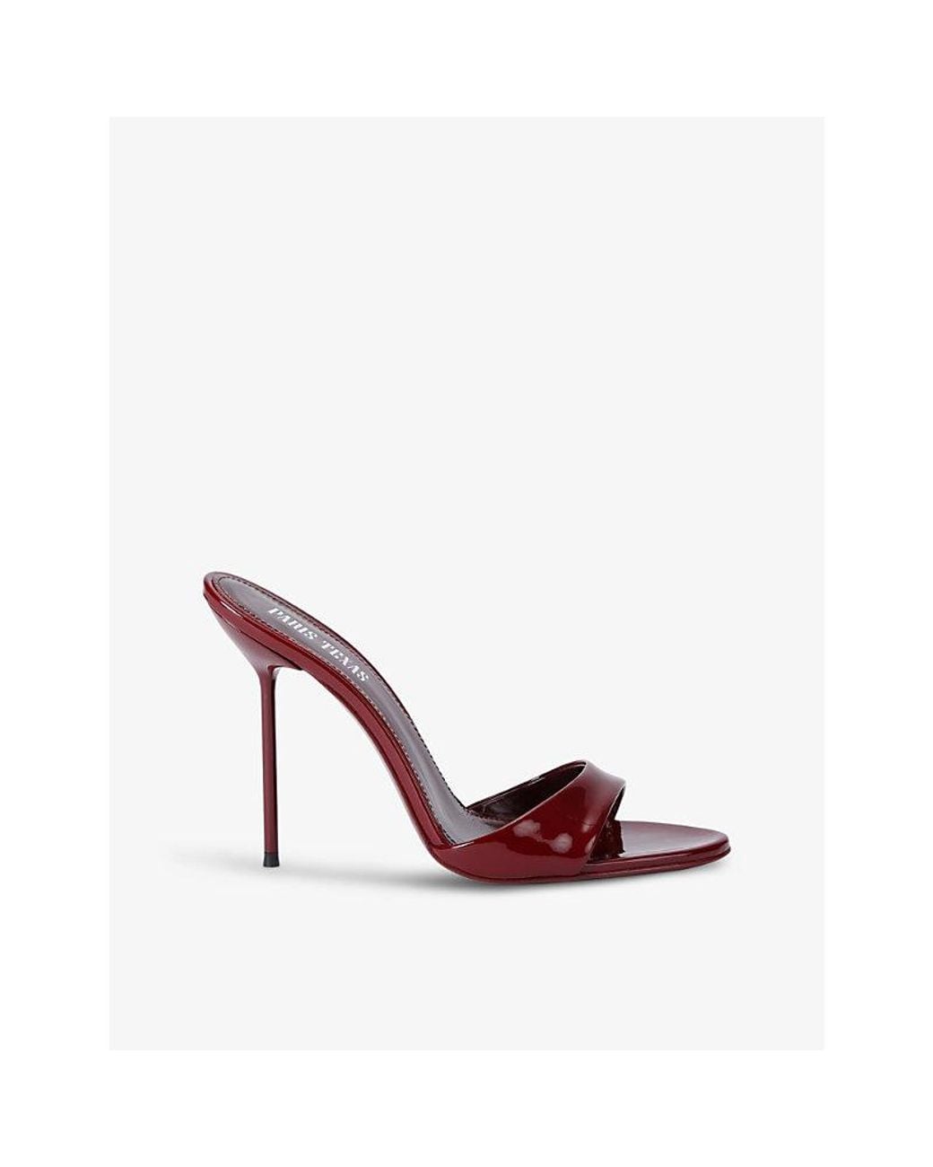 Paris Texas Pink Lidia Patent Heeled Leather Mules
