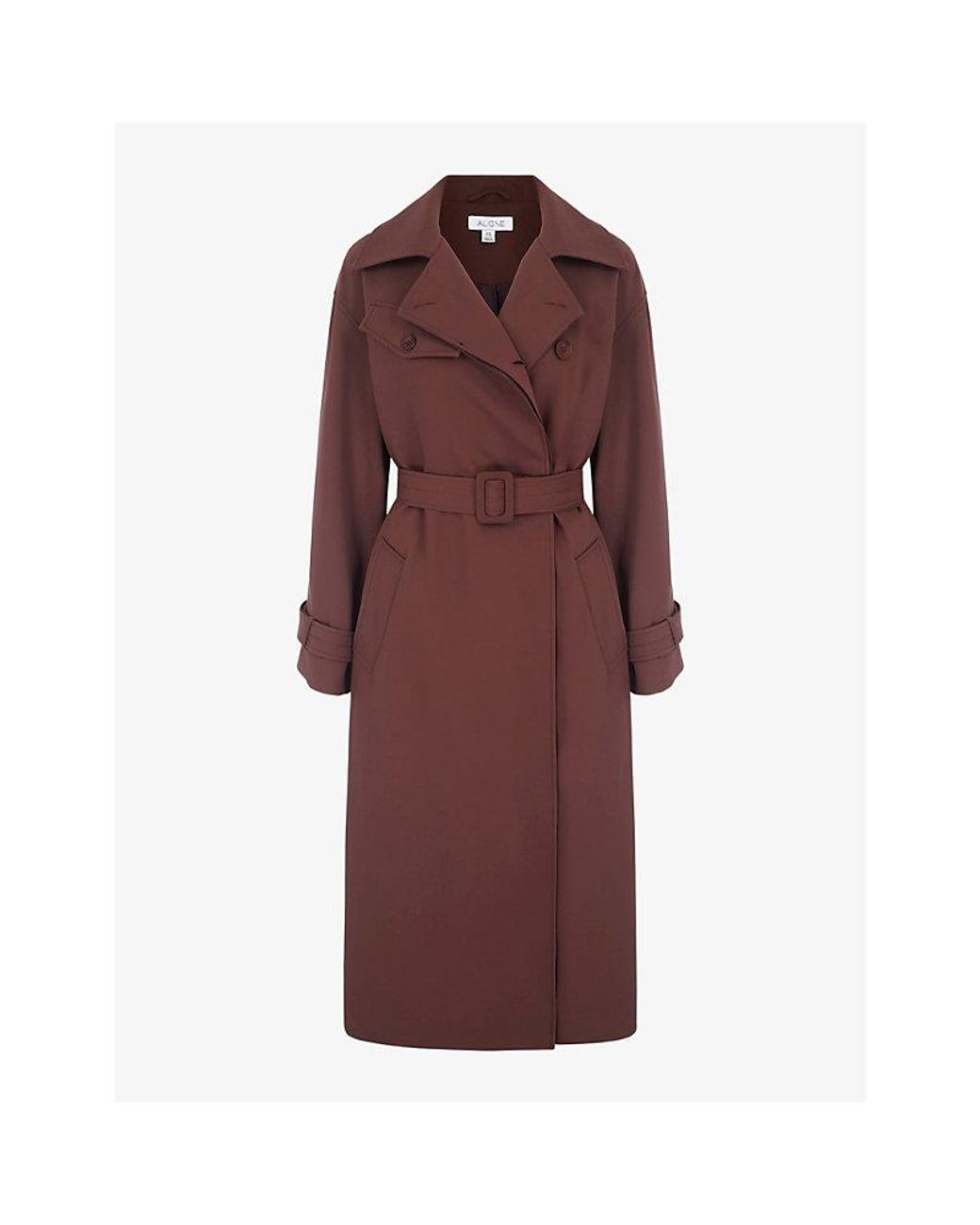 ALIGNE Gilda Double-breasted Stretch-organic-cotton Trench Coat in Red |  Lyst