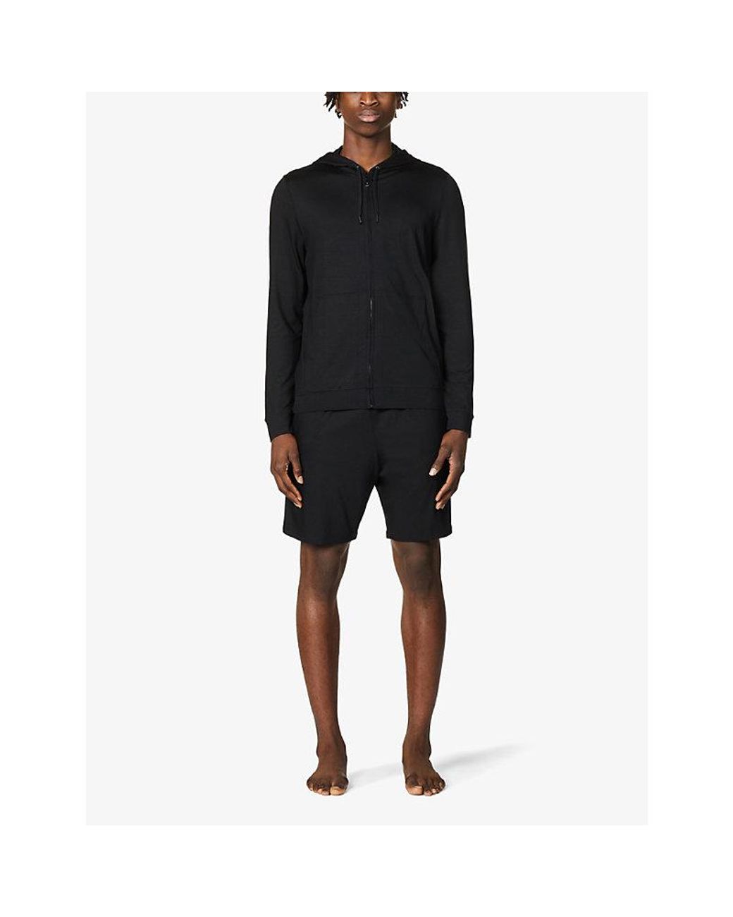 Derek Rose Black Basel Stretch-Modal Shorts for men