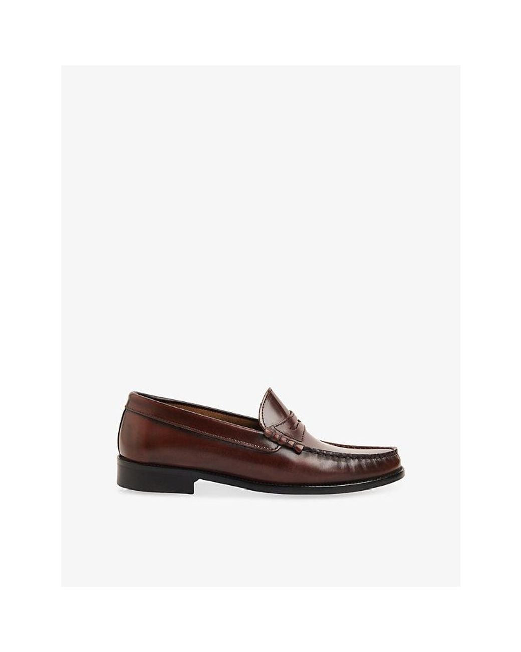 Whistles Brown Manny Leather Loafers
