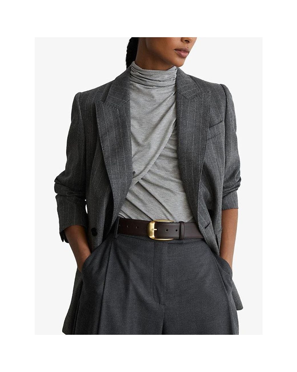 Reiss Brown Sammy Leather Belt