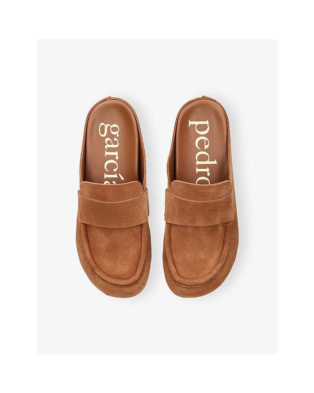 Pedro Garcia Brown Blima Suede Backless Loafers