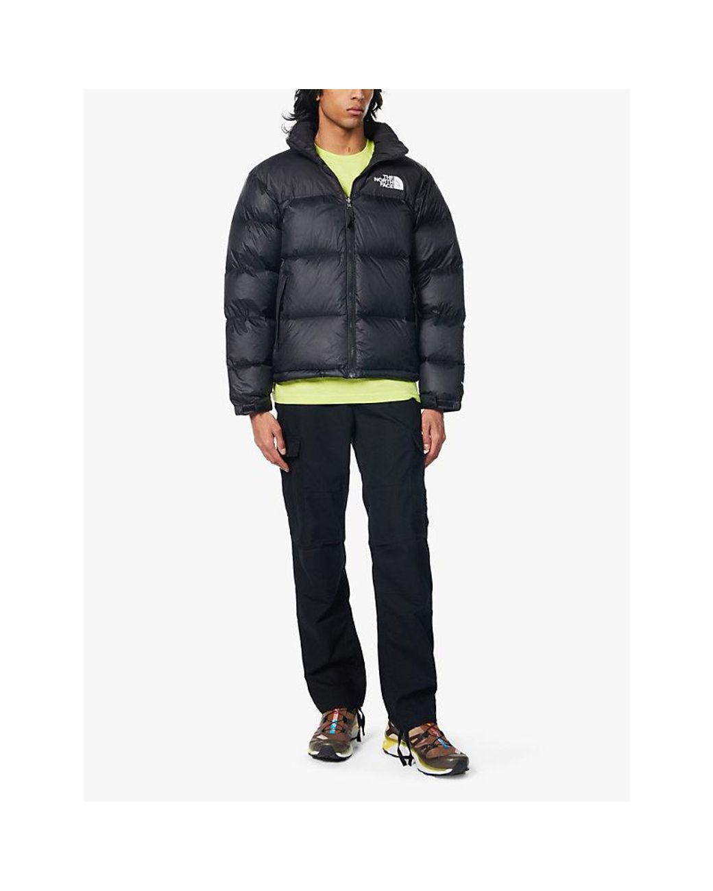 The North Face Blue 1996 Retro Nuptse Funnel-Neck Nylon Down Jacket for men