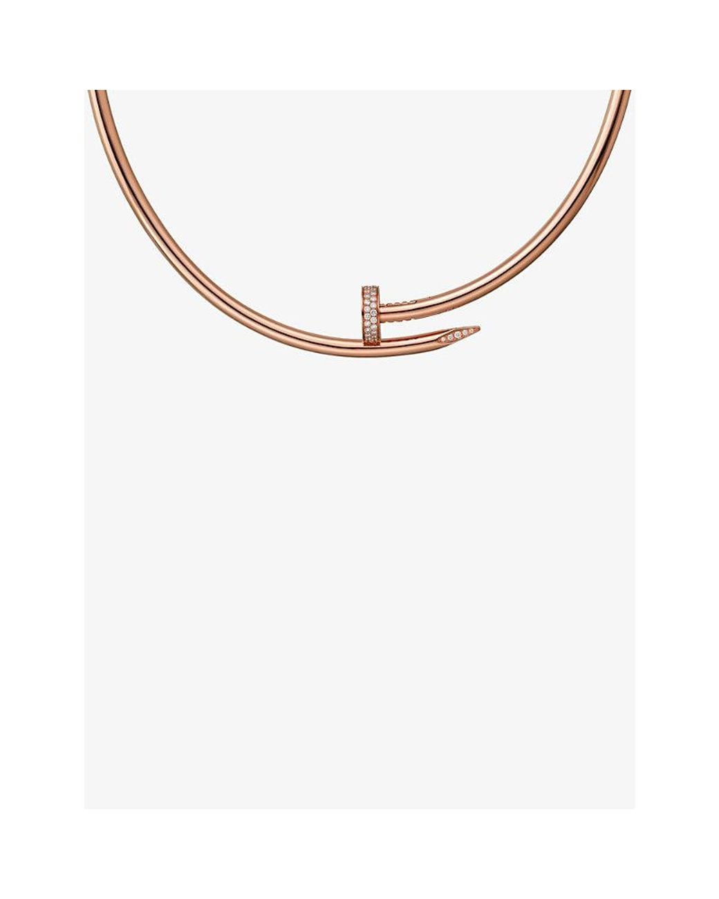 Cartier Metallic Juste Un Clou 18Ct Rose- And 0.68Ct Brilliant-Cut Diamond Necklace