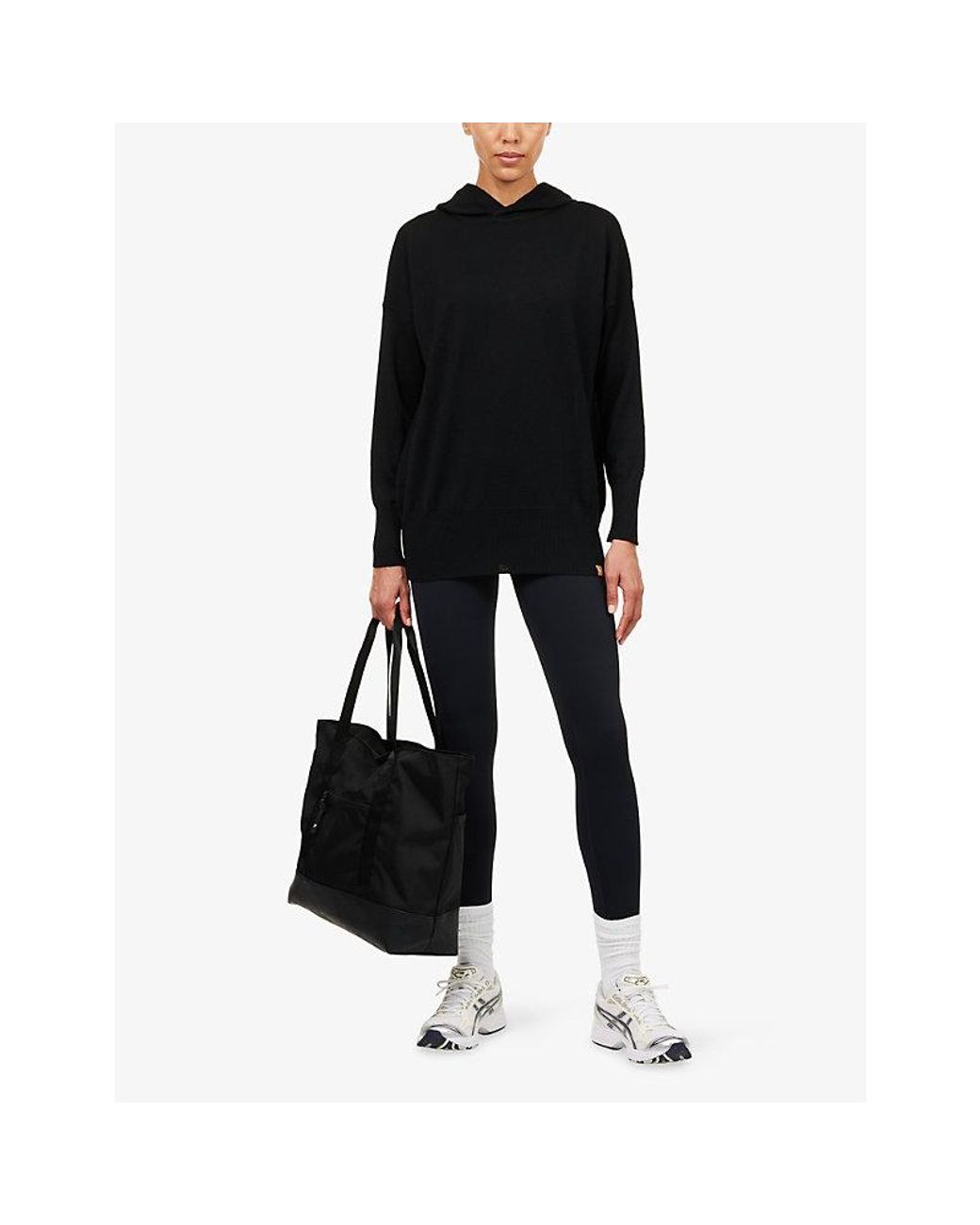 Now You Live Black Beeby Knitted Merino-Wool Hoody
