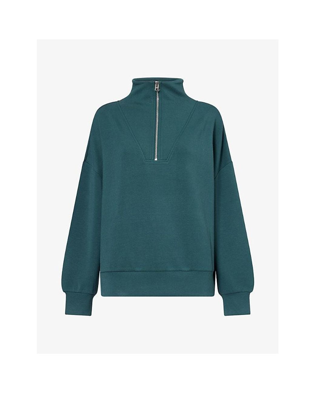 Varley Green Hawley Half-Zip Jersey Sweatshirt