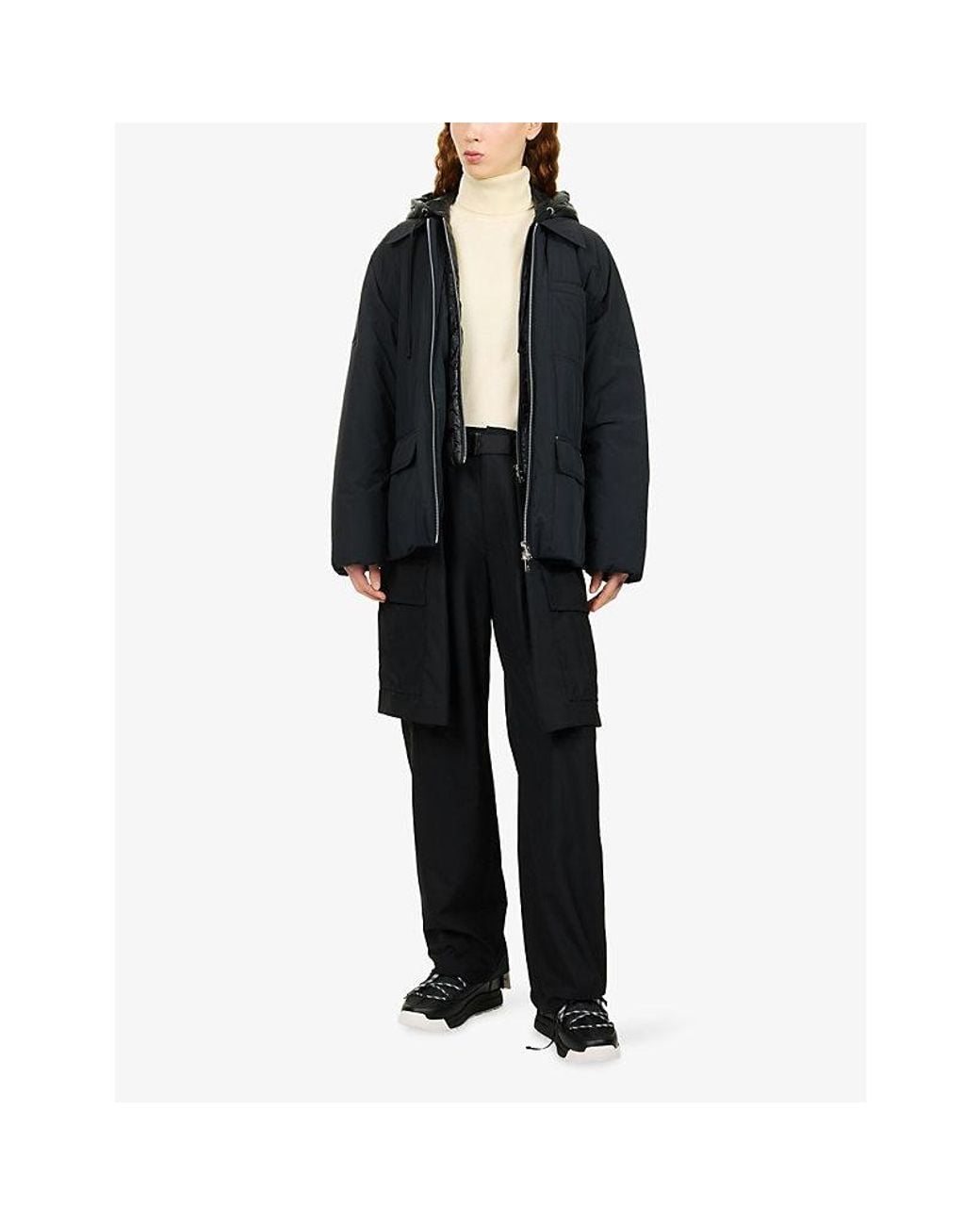 Moose Knuckles Blue Tegan Belted 3Q Down Parka Jacket