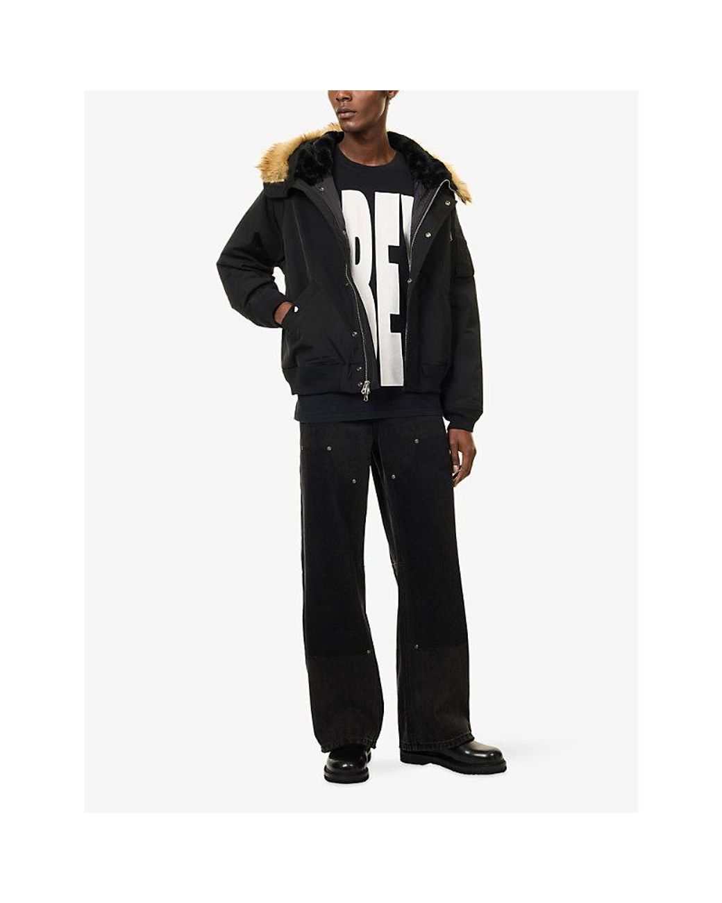 Obey Black N-2B Shell Jacket for men