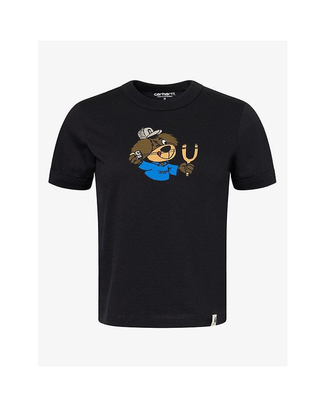 Carhartt Black Slingshot Graphic-Print Cotton T-Shirt
