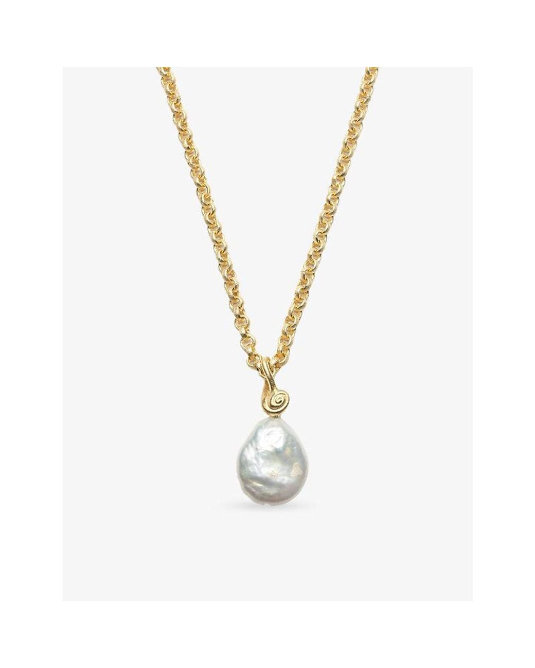 La Maison Du Couturier Metallic With Love Darling Paloma 14Ct-Plated And Pearl Necklace