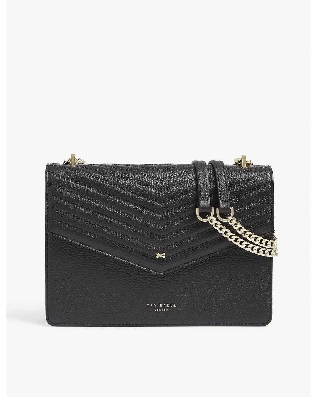 Ted Baker Kalila Envelope Leather Cross body Bag in Black Lyst UK