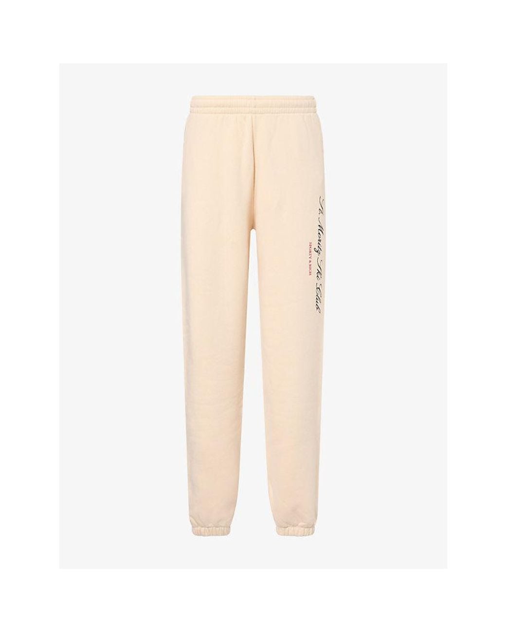 Sporty & Rich Natural Ski Club Jersey Jogging Bottoms
