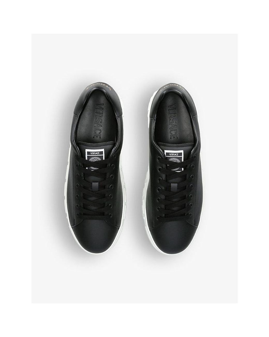 Versace Black Greca Shell Low-Top Trainers