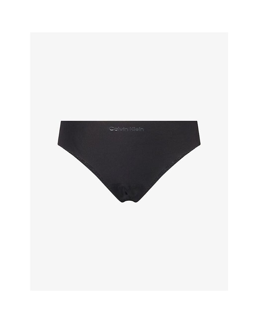Calvin Klein Black Perfectly Fit Mid-Rise Stretch-Woven Bikini Knickers
