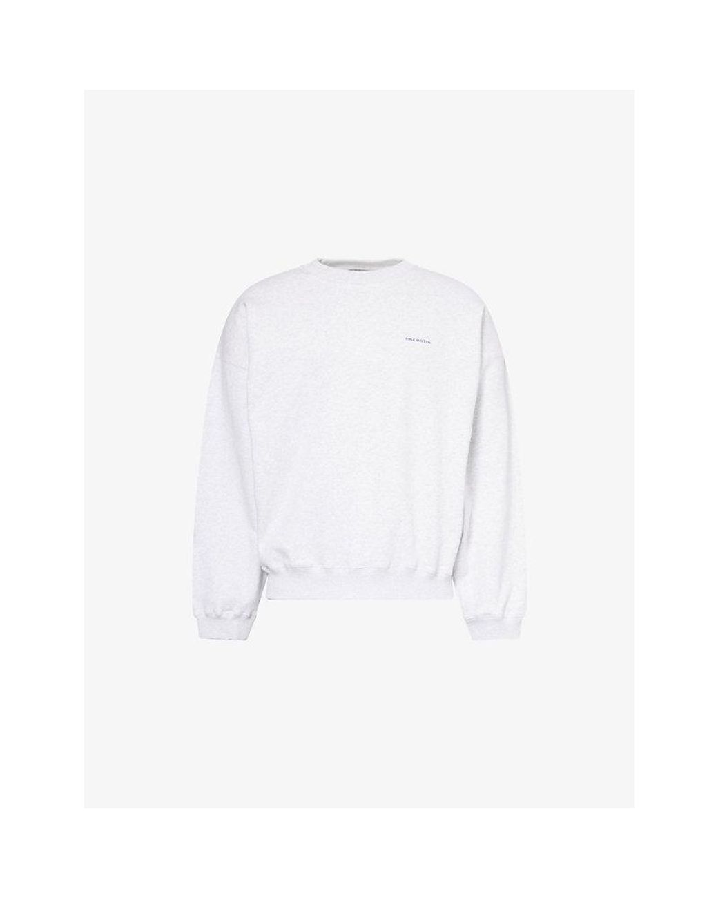 Cole Buxton White Relaxed-Fit Mini Logo Cotton Sweatshirt for men