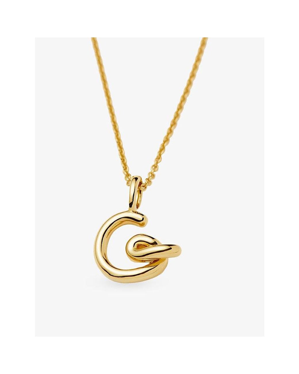 Missoma Metallic Curly Molten Mini Initial G 18Ct Vermeil Necklace