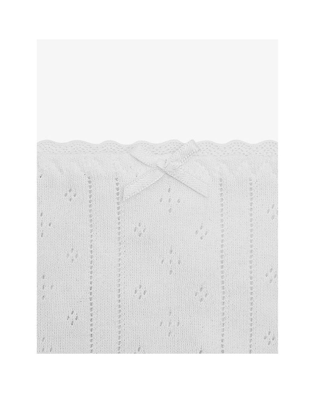 Cou Cou Intimates White Pointelle High-Rise Organic-Cotton Briefs