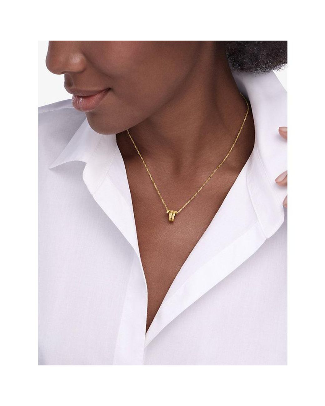 BVLGARI Metallic Serpenti Viper 18Ct Pendant Necklace