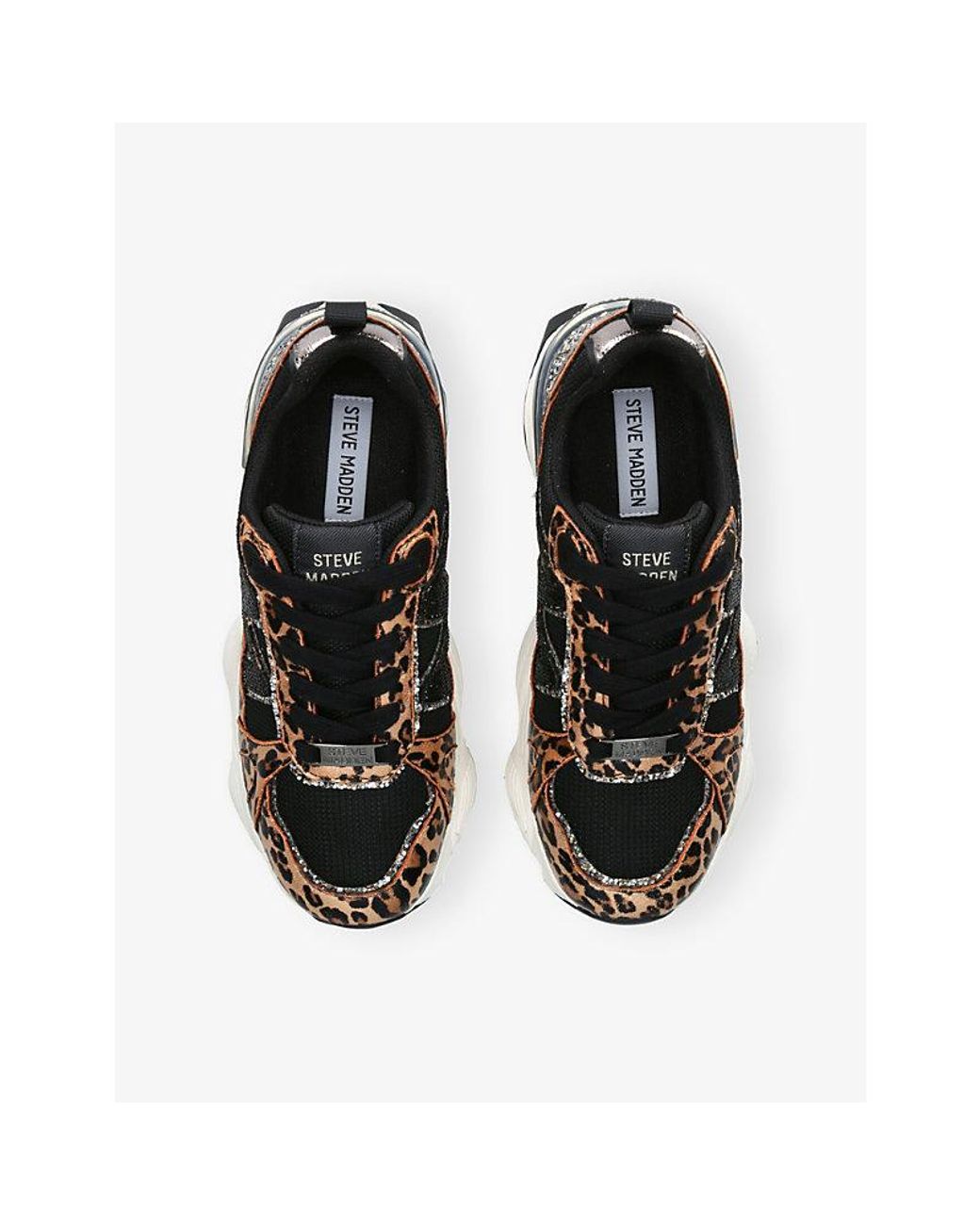 Steve Madden Black Sedgwick Woven Trainers