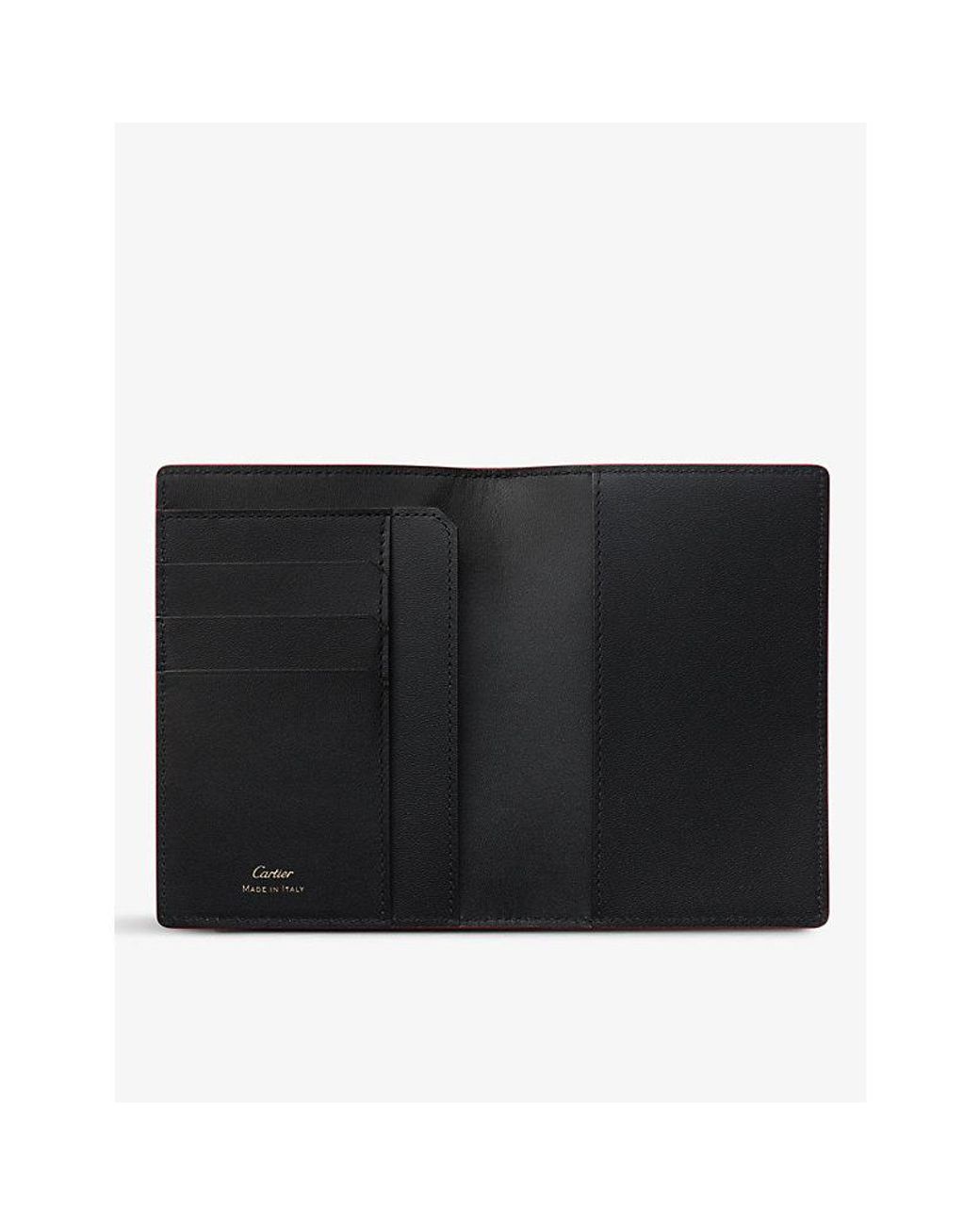 Diabolo De Brand logo Leather Passport Holder