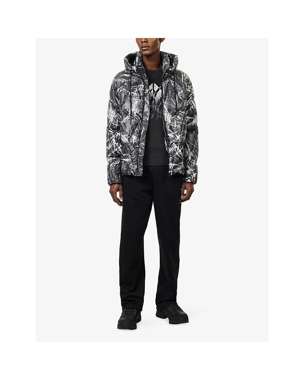 Moose Knuckles Gray Iceberg Quilted Down Puffer Jacket for men