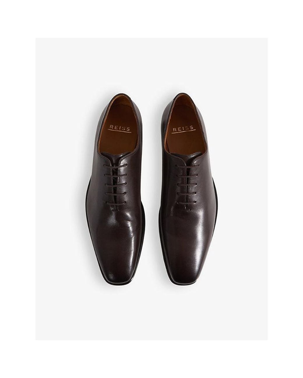 Reiss Brown Mead Lace-Up Formal Leather Shoes for men