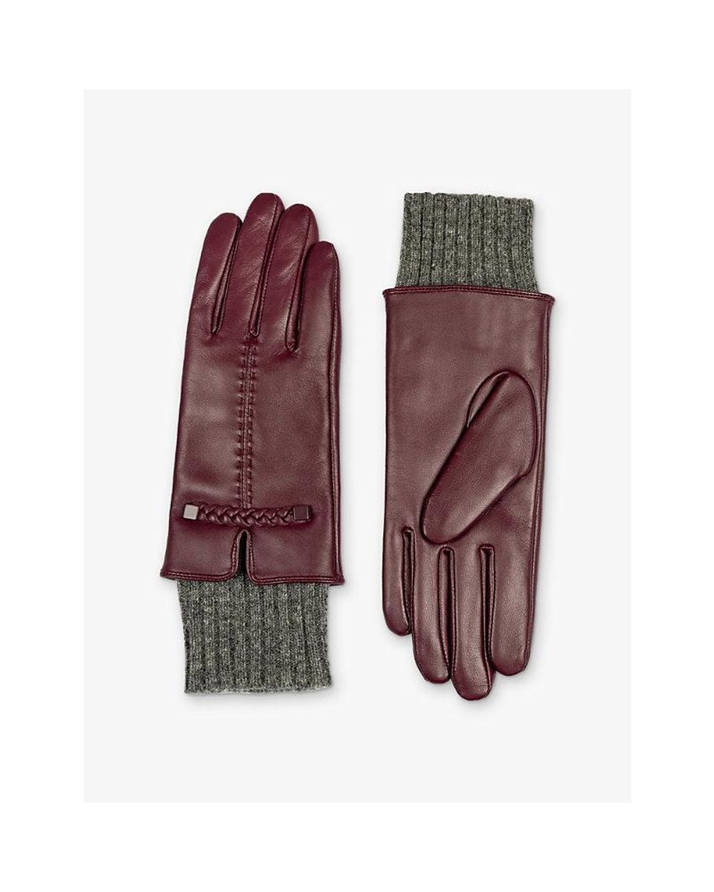 Dents Purple Renee Touchscreen Leather Gloves