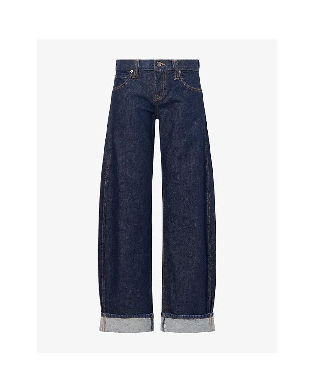 Khaite Blue Karo Straight-Leg Denim Jeans