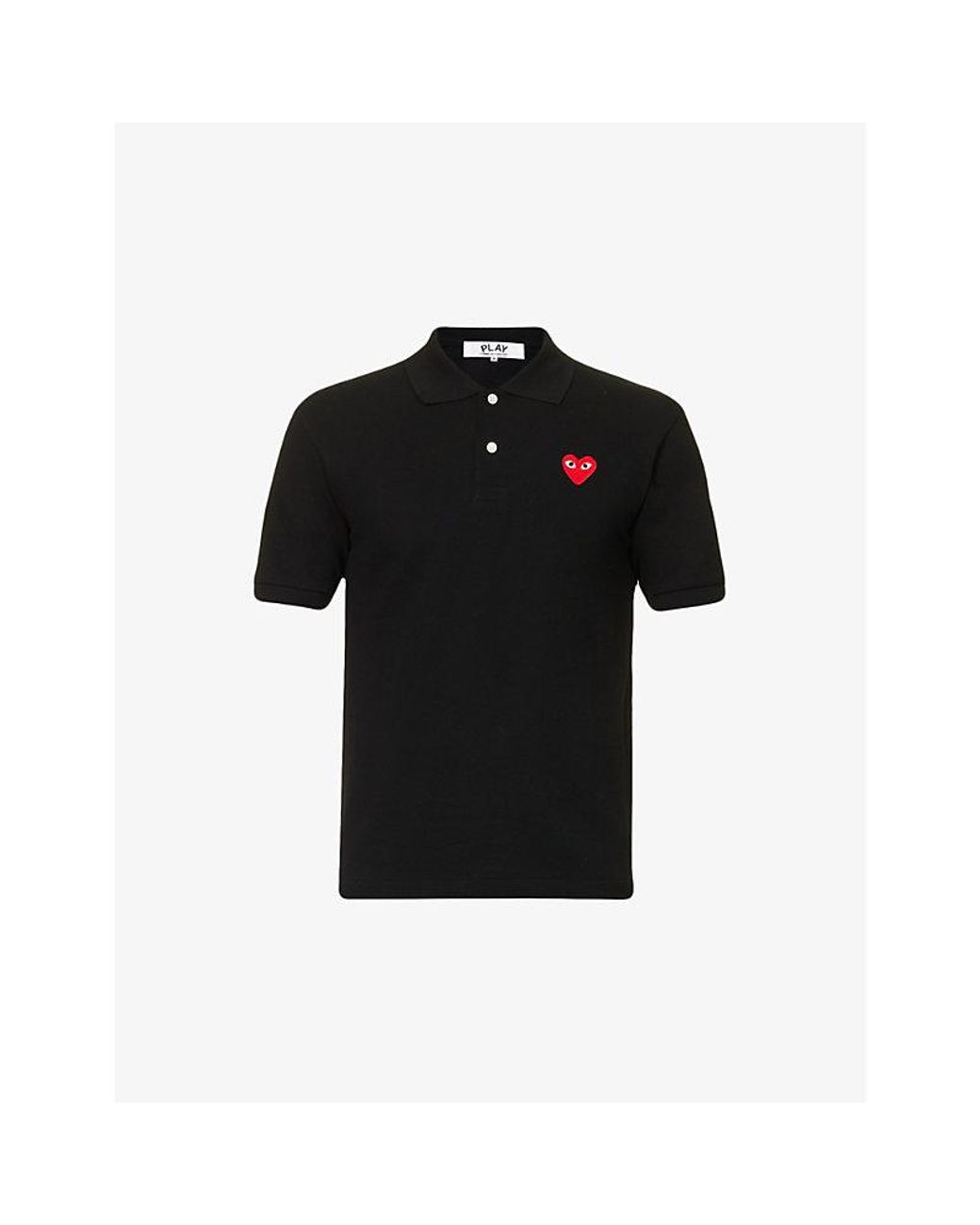 COMME DES GARÇONS PLAY Black Cotton Polo Shirt for men