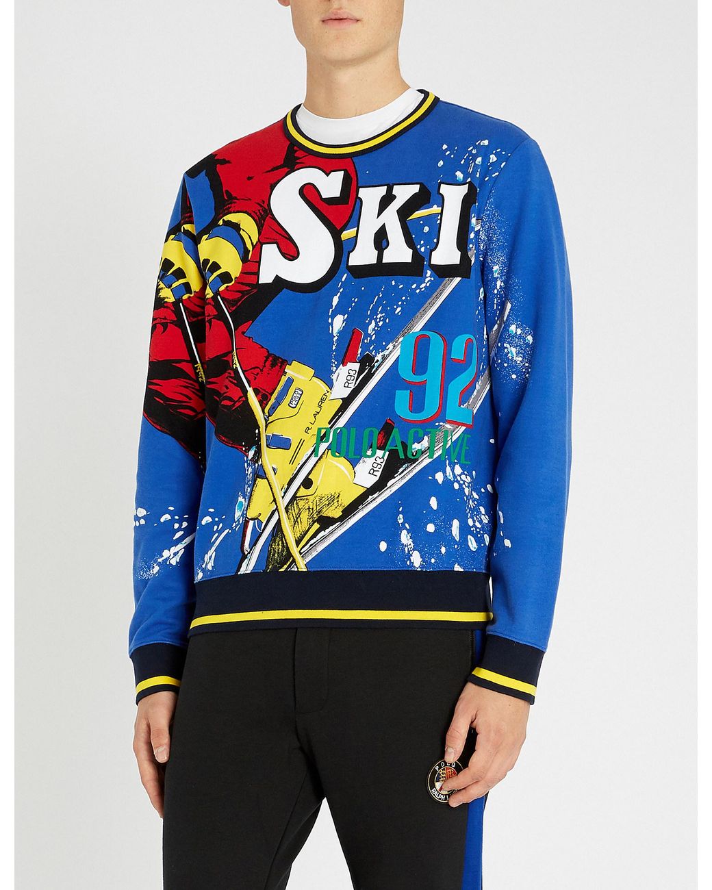 Polo Ralph Lauren Graphic Ski 92 Jersey Jumper in Blue for Men | Lyst