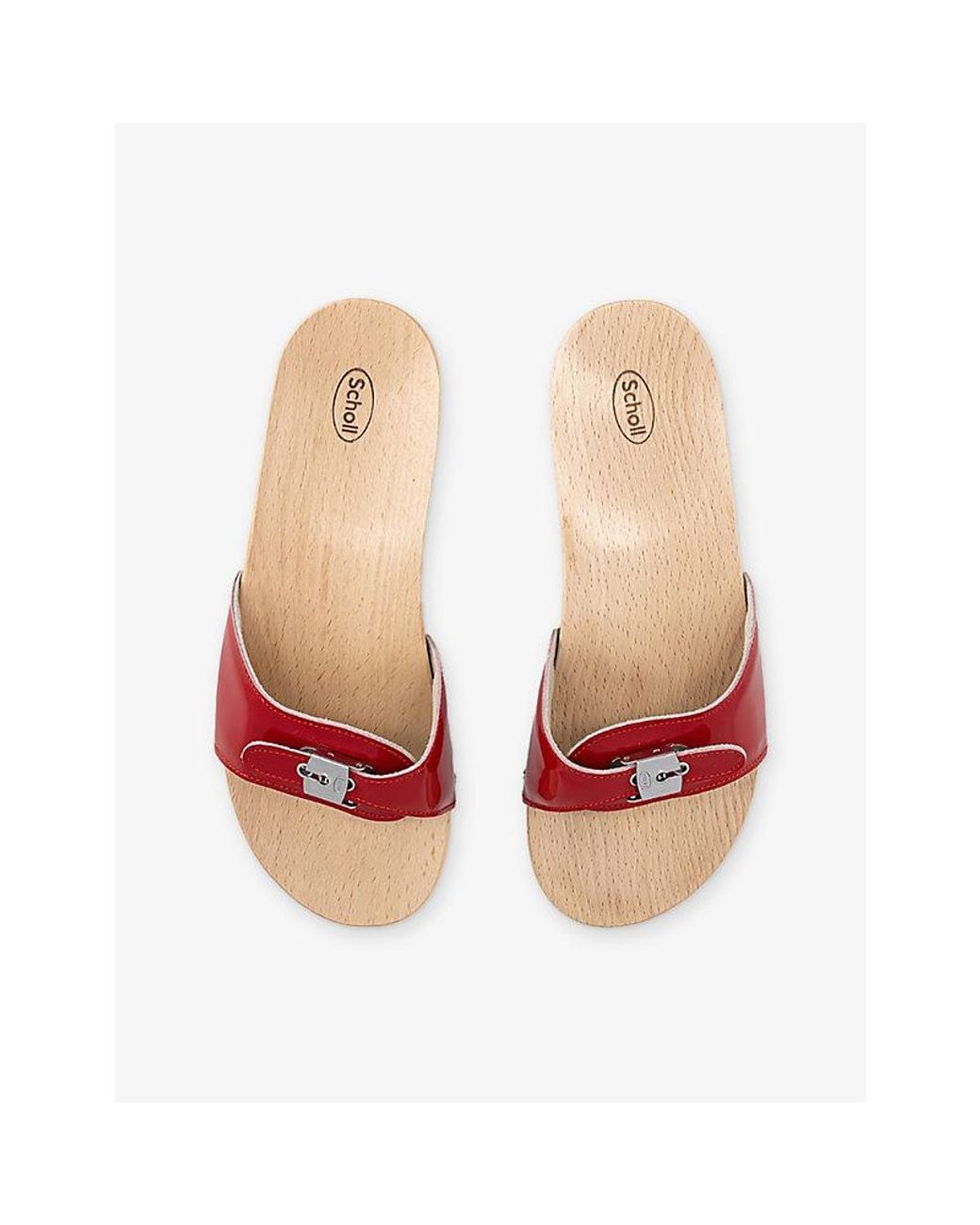 Scholl Red Pescura Cameron Leather Mules