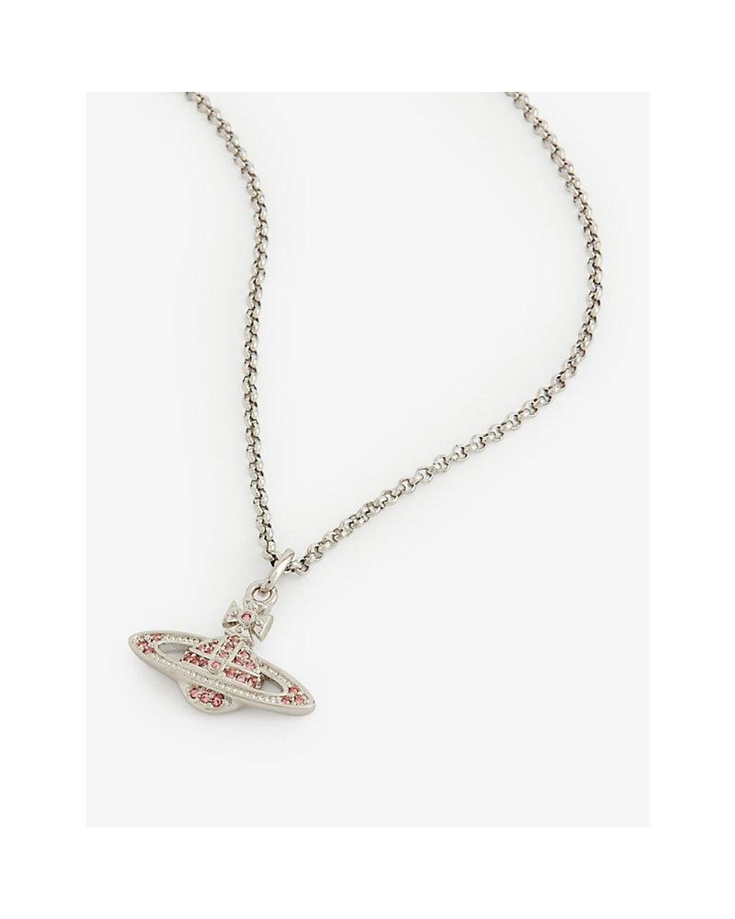 Vivienne Westwood Mini Bas Relief Orb-pendant Necklace In Silver | ModeSens