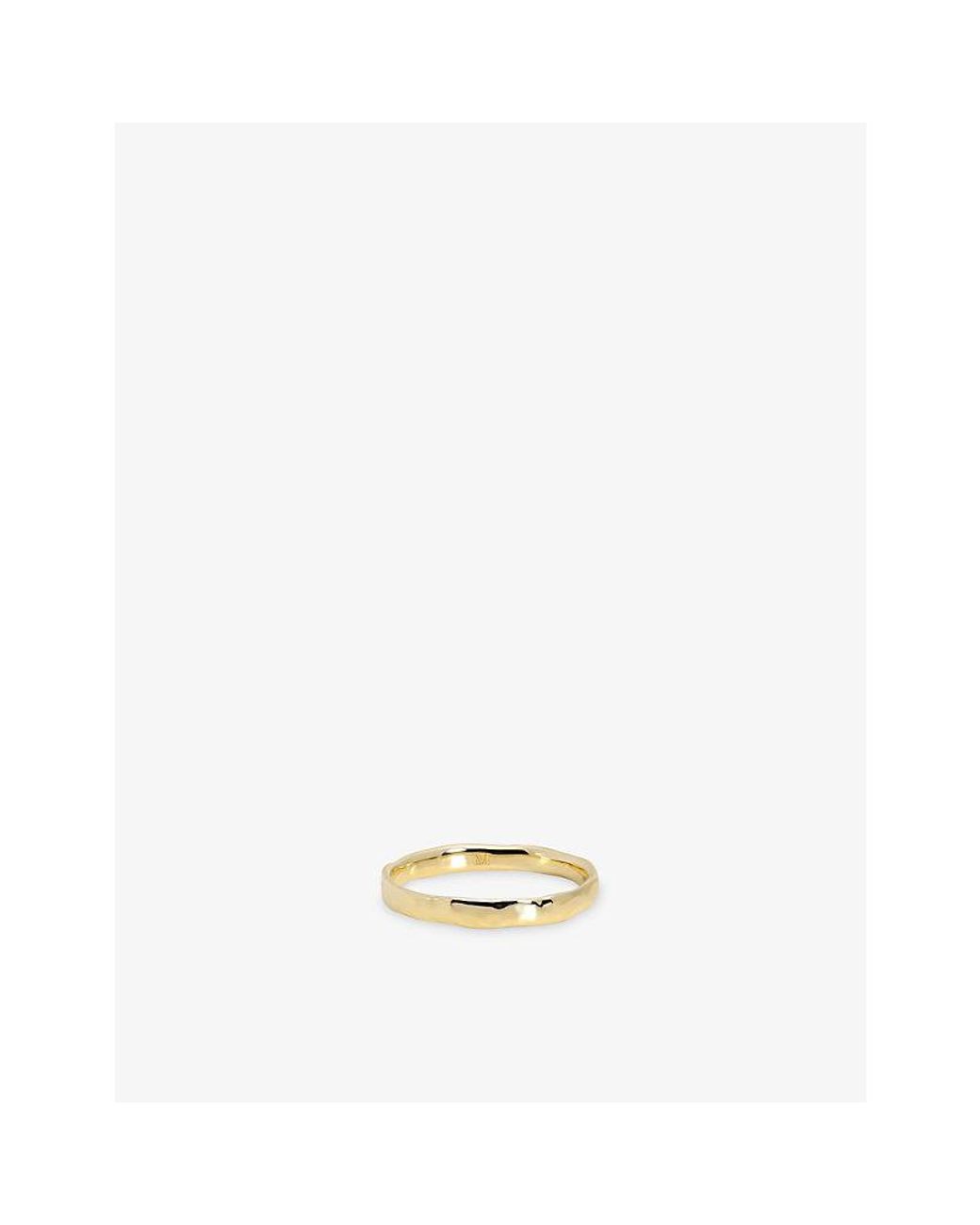 Monica Vinader Metallic Hammered Thin 14Ct- Band Ring