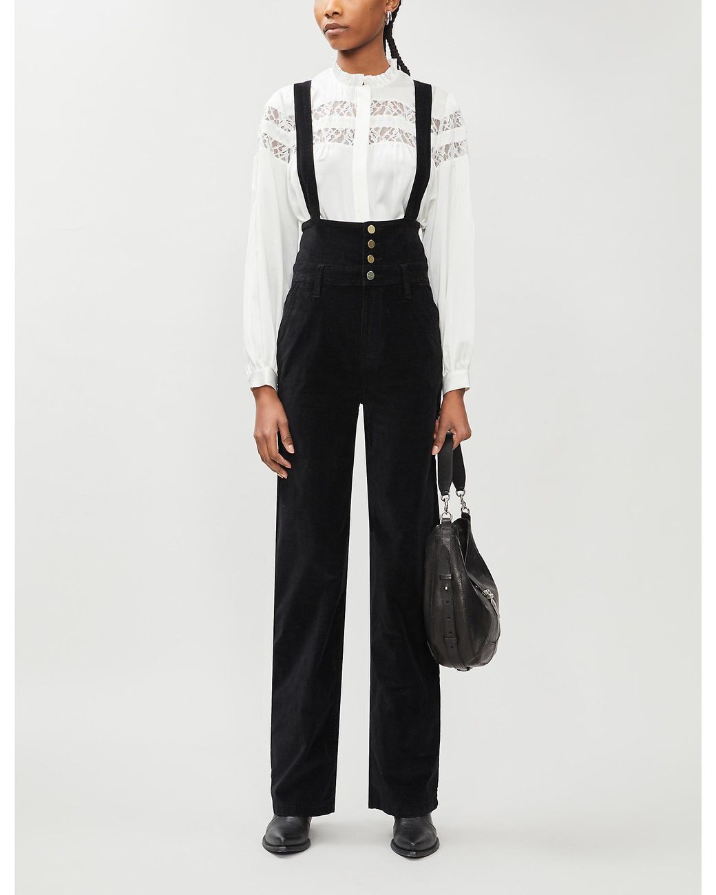 velvet dungarees