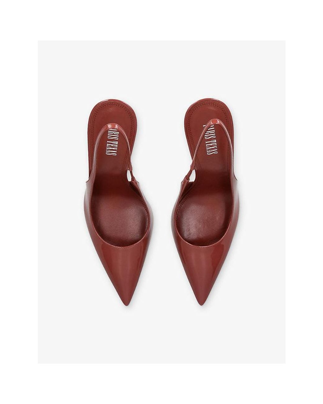 Paris Texas Pink Lidia 105 Heeled Patent-Leather Sling-Back Courts