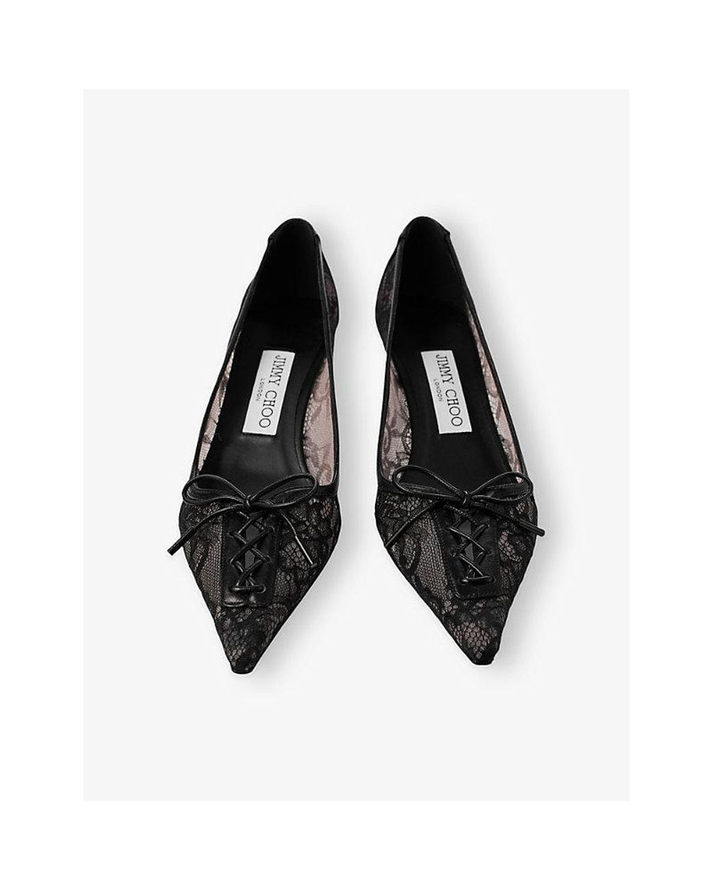 Jimmy Choo Black Scarlett 50 Lace Heeled Courts