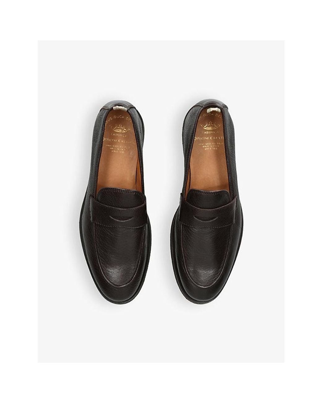 Officine Creative Black Opera Flex 101 Leather Loafers for men