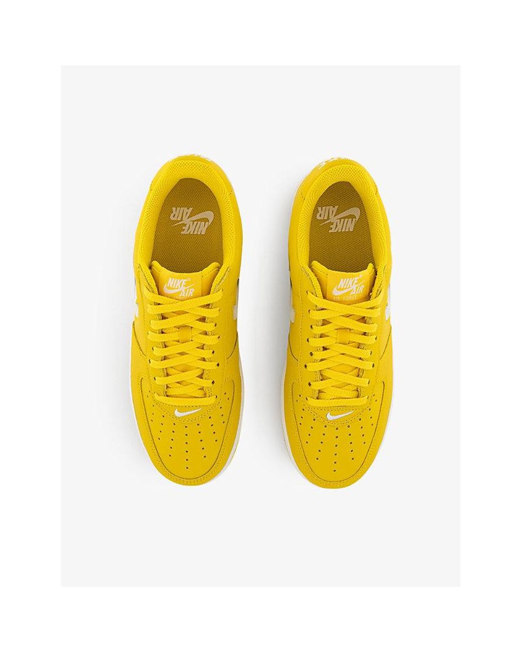 Nike Air Force 1 '07 Leather Low-top Trainers in Yellow for Men | Lyst UK